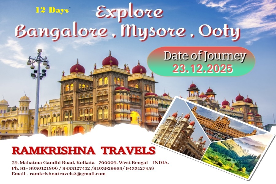 BANGALORE - MYSORE - COORG - OOTY