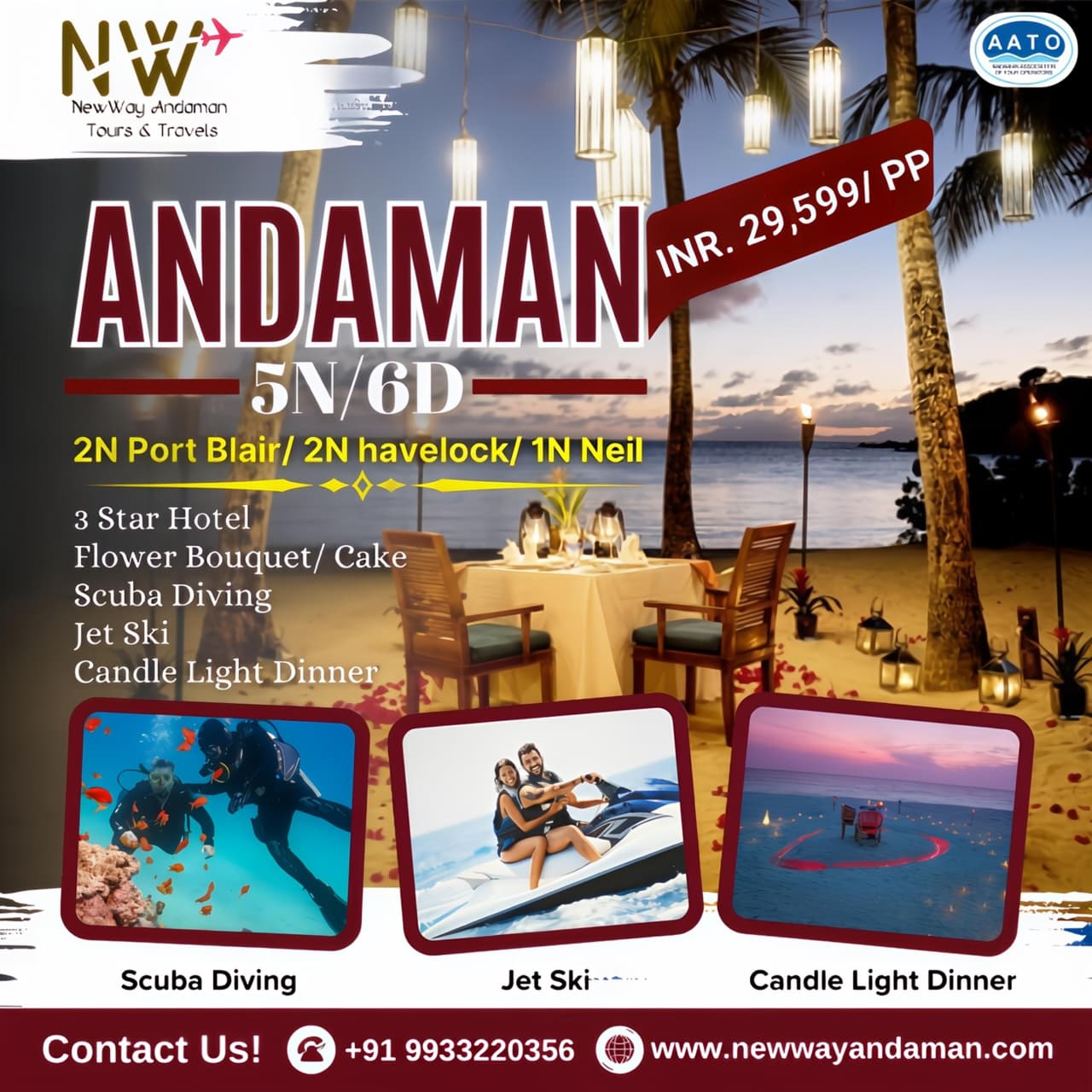 Andaman 5 Nights Full On Honeymoon Package