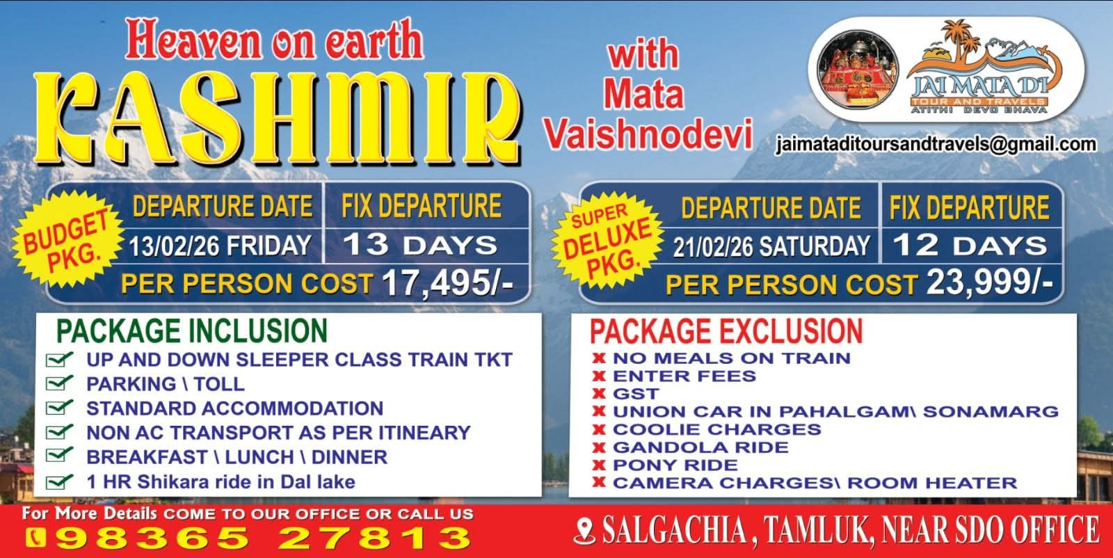 Kashmir with Vaishno Devi