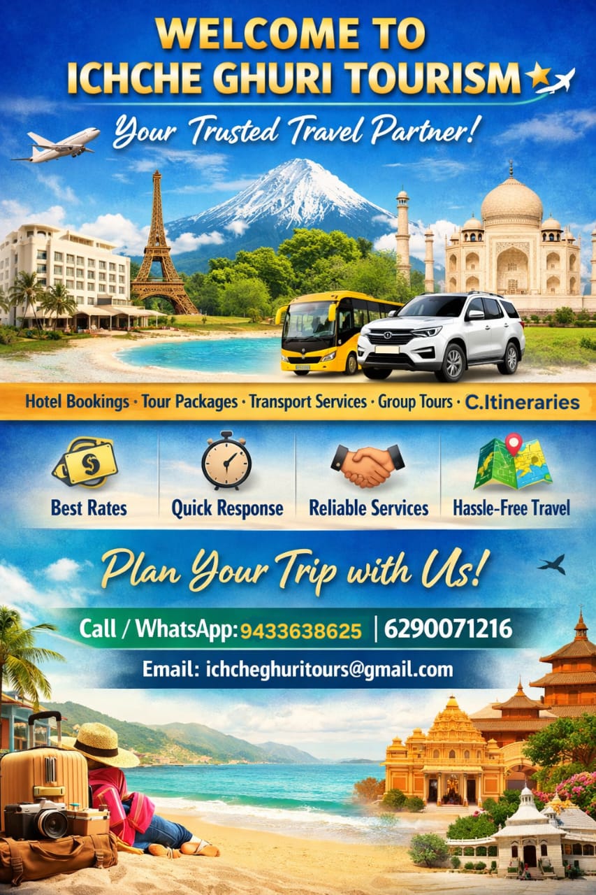 Beyond Bengal, all India major tourist destinations...