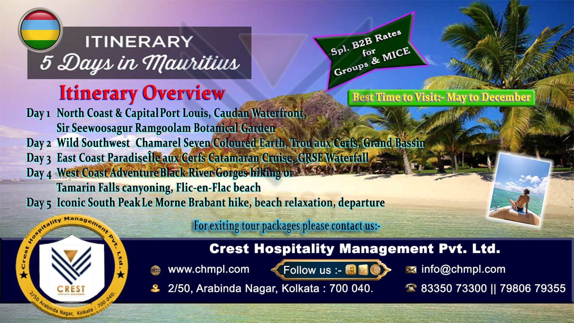 Mauritius ITINERARY